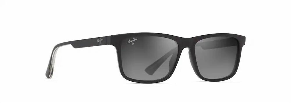 NEW MAUI JIM unisex - okina sunglasses in shiny black/neutral grey